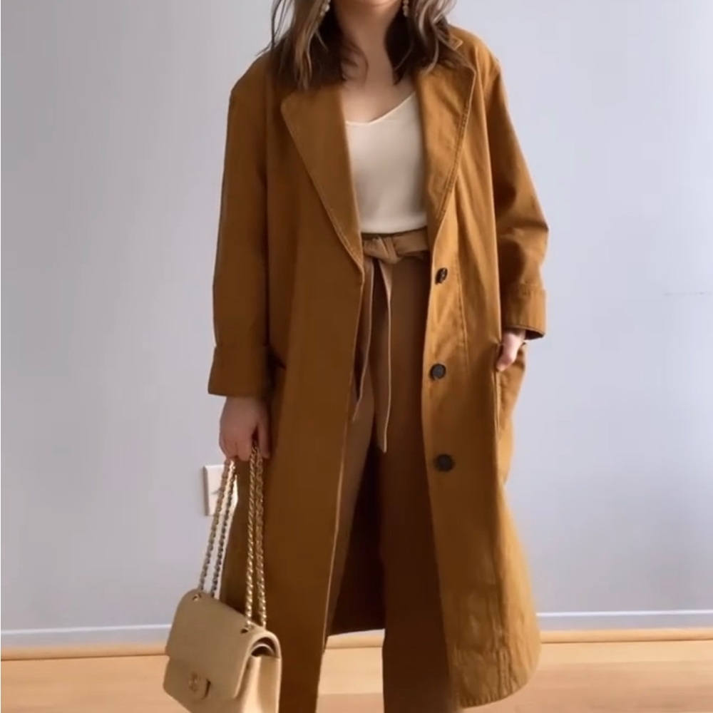 Zara Cotton Denim Fall/Spring Coat, Size XS